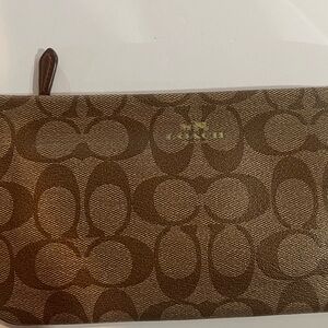 Coach Tan Signature Wristlet